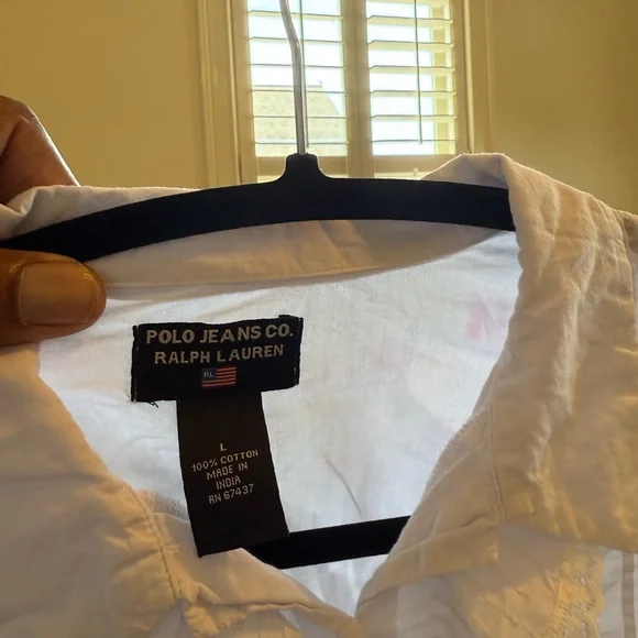 Ralph Lauren Polo Jeans Co White Ruffled Blouse - Picture 3 of 3
